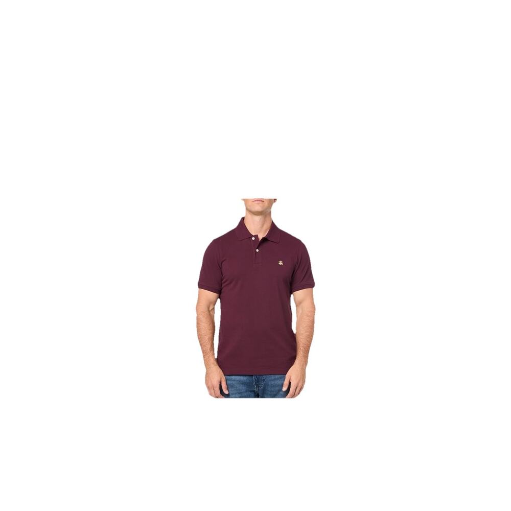 Brooks sport polo shirt mens medium Washed Burgundy Size M